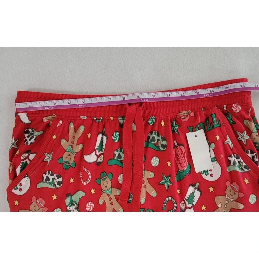 Magical Season Men's Red Gingerbread Christmas Pajama Pants Large NWT